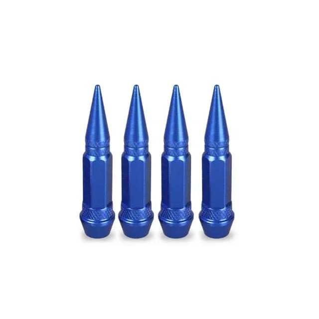 4Pcs 45/60mm Tire Valve Stem Cover Spiked Wheel Valve Cover Bicycles Tyre Hub Valve Stem Cover Motorcycle Tire Valves Covers Hat
