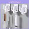 White Plastic Cactus Double Hooks For Door Wall Mounting Modern Tools Decor