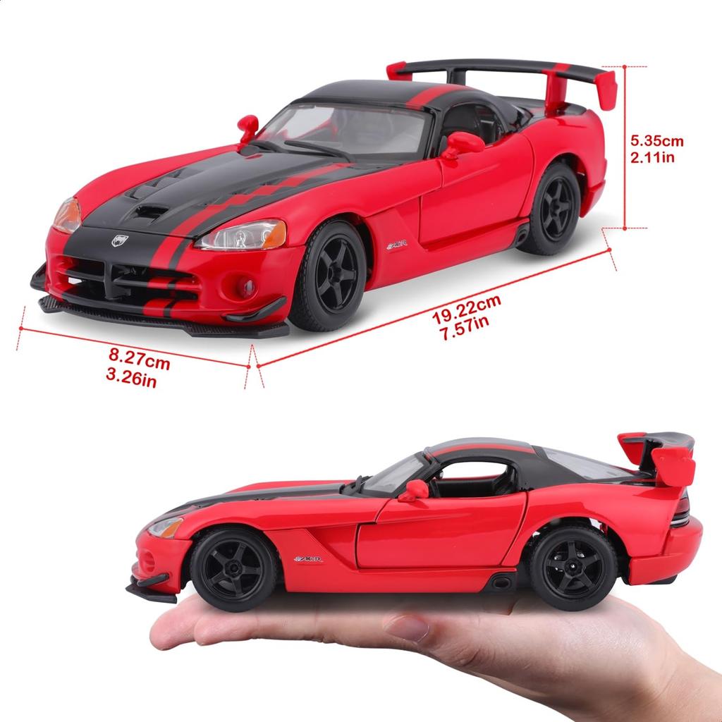 Bburago 1/24 Dodge Viper SRT 10 ACR Красный/Черный / Литая Модель Автомобиля, Готовое Изделие 18-22114 RD