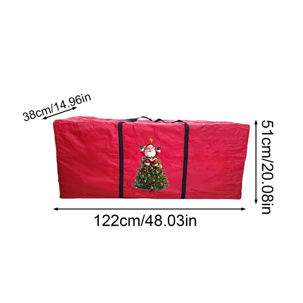 Christmas Decoration Storage Holiday Large Organizer Tote Christmas Wreath Red Storage Bag For Under Bed Bedroom Attic Basement