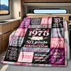 Happy 50Th Birthday Blanket Personalized Name Soft Comfortable Stylish Blanket Car Blanket Perfect For Travel Camping Outdoor Home Suitable For All