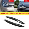 2 шт. Накладки на брови фар для VOLKSWAGEN VW Golf 7 7.5 VII GTD R MK7 MK7.5 2013- Привлекательная наклейка