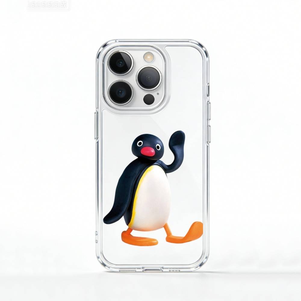 C-Милый Кавайный P-Пингвин Чехол Для Телефона Для iPhone 17 16 15 14 13 12 11 Mini Pro Max Plus Прозрачный Чехол