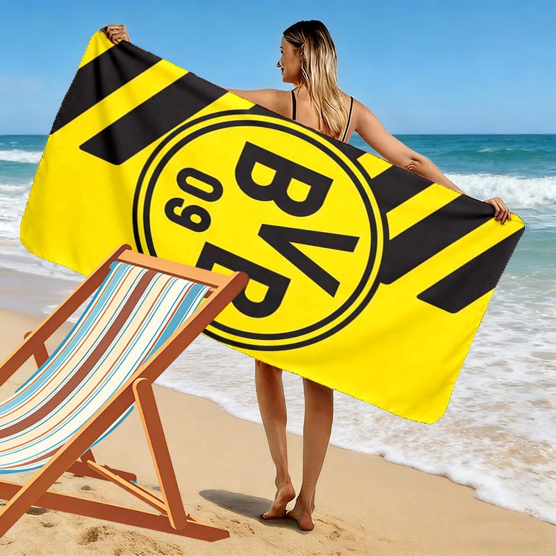 Vibrant BVB Fan Art beach towel Beach towel for vacation photos Outdoor camping Outdoor pool towel Absorbent bath towel swim