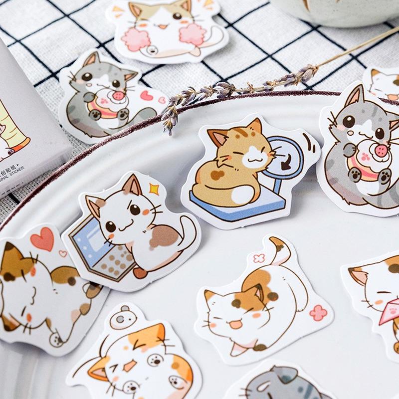 45 Pieces/ Boxed Stickers Account Album Decoration Stickers Seal Stickers Diy Stickers