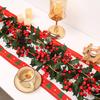 Red Berry Christmas Vine Decoration with Simulated Leaves