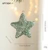 New green foam Christmas ball heterosexual pendant bright glitter sticky powder Christmas tree hanging ball decorative pendant arrangement