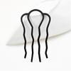Women Hair Insert Comb Messy Bun Hair Pin Metal Wave Shape Hair Fork For Part*eh