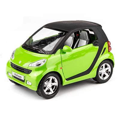 1/32 Smart Fortwo имитирует модели автомобильного освещения и музыки, чтобы вернуть электронные игрушки и автомобильные игрушки обратно в модель автомобиля из сплава