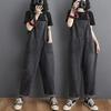 Spring and Summer Retro Plus Size Denim Overalls, Fat Mm, High Waist, Thin, Loose, All-match Straight, Wide-leg Jumpsuit