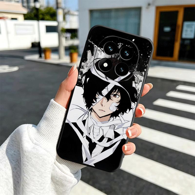 Мягкий чехол для телефона Bungo Stray Dogs Дазай для Xiaomi Redmi Note 12 13 14 15 Pro Plus 11 12S 11S 11T 10 4G Черная задняя крышка