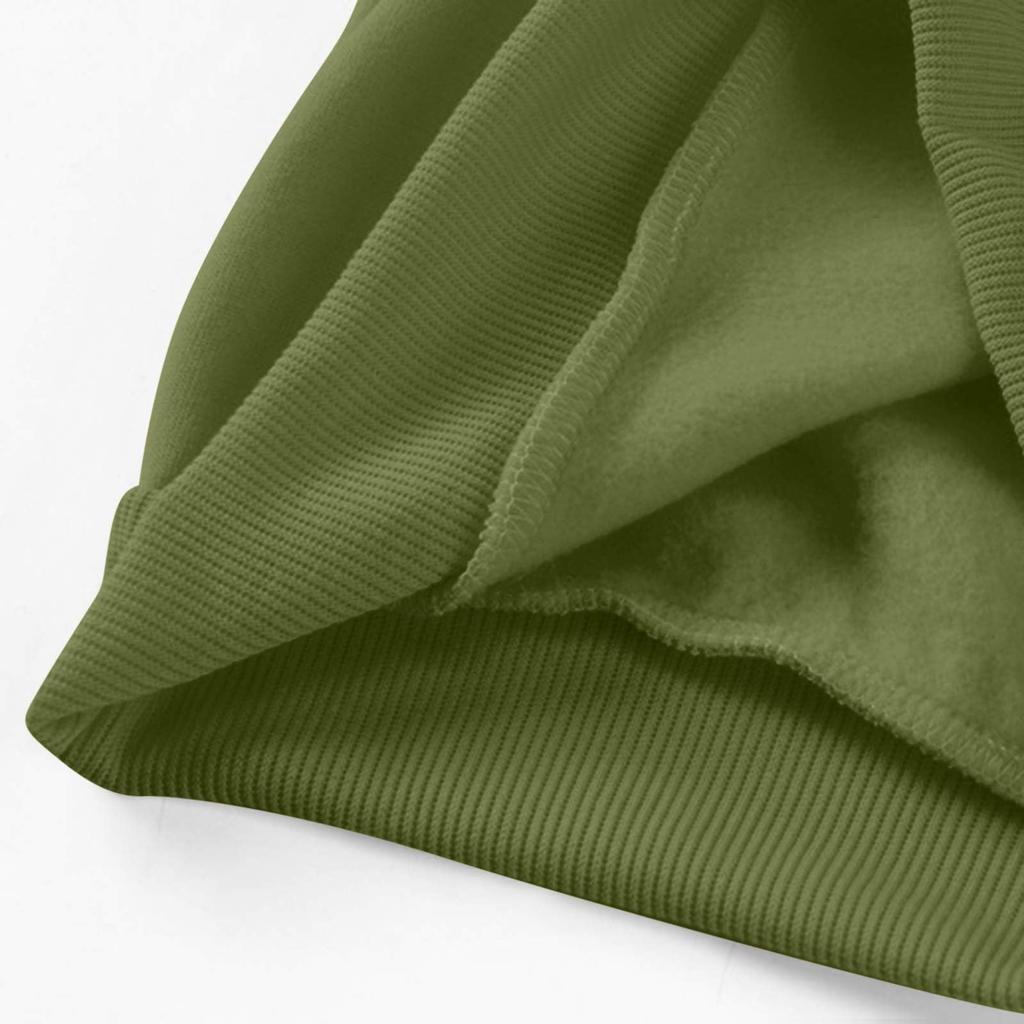 Женский модный повседневный свитшот с круглым вырезом, длинными рукавами, флисовой подкладкой и однотонной расцветкой