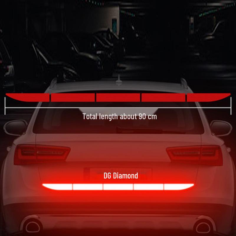 Reflective Car Trunk and Bumper Stickers: Decorative Anti-Collision Warning Strips