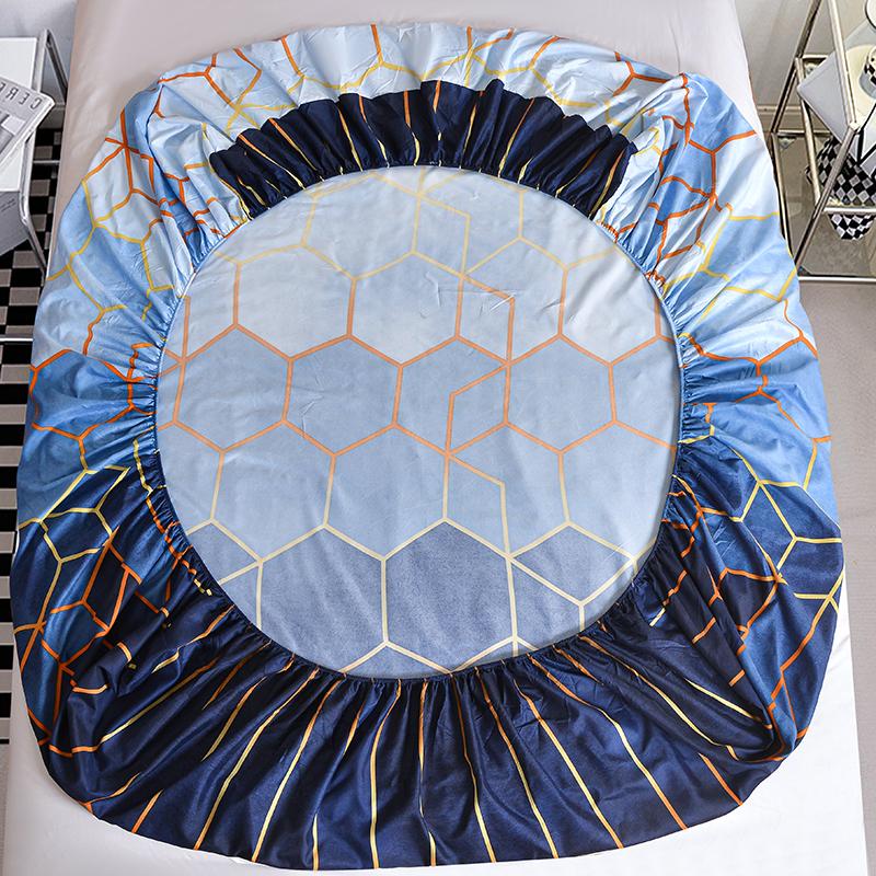 Single Size Bed Cover Printed Fitted Bedsheet Queen/King Size Bed Linen Super Soft Mattress Protector Sabanas (No Pillowcase)