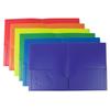  portable 2 Pocket 3-Hole Punched Portfolio Folder Lot of 6 colors
