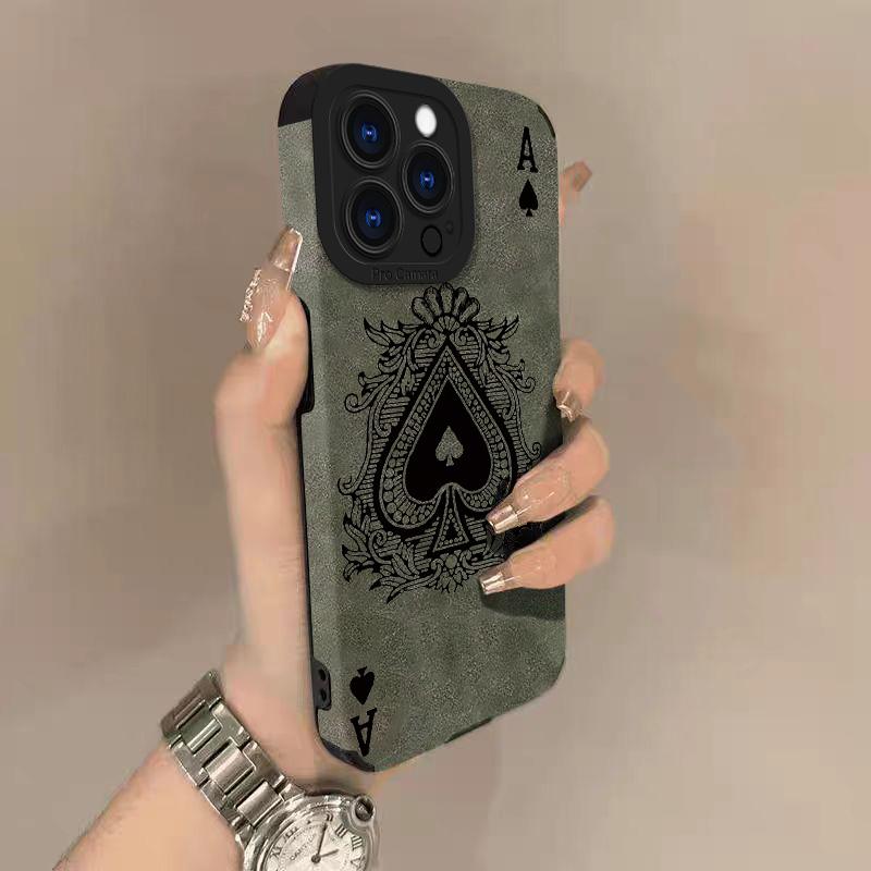 Чехол для телефона Spade A из кожи ягненка для iPhone 17 Pro Max Air 16 16e 15 14 13 12 11 Pro Max Plus X XS MAX XR Задняя крышка