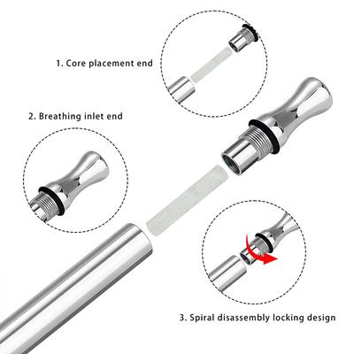 Ароматерапевтический ингалятор для эфирного масла, Ингалятор-стик для отказа от курения, Деревянный персональный диффузор для эфирных масел с 3 упаковками Bla
