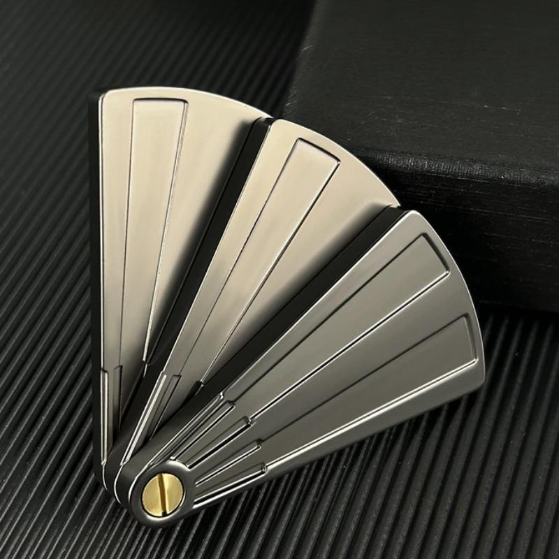 Mechanical Magnetic Push Card Slider - Fan Pa Pa Coin Pushing Plate Anti Stress Sensory Fidget Toy Cool Things for Adults