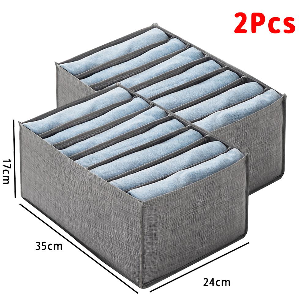 Closets Clothes Organizer Foldable Pants Jeans Storage Box Wardrobe Underwear Organizer Cabinets and Drawer Socks Organizers