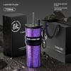 New Model of Pure Titanium Ice Cup, High-Looking, Portable, Large-Capacity Thermos Cup for Girls, with Accompanying Straw, Car-Mounted Thermos Cup
