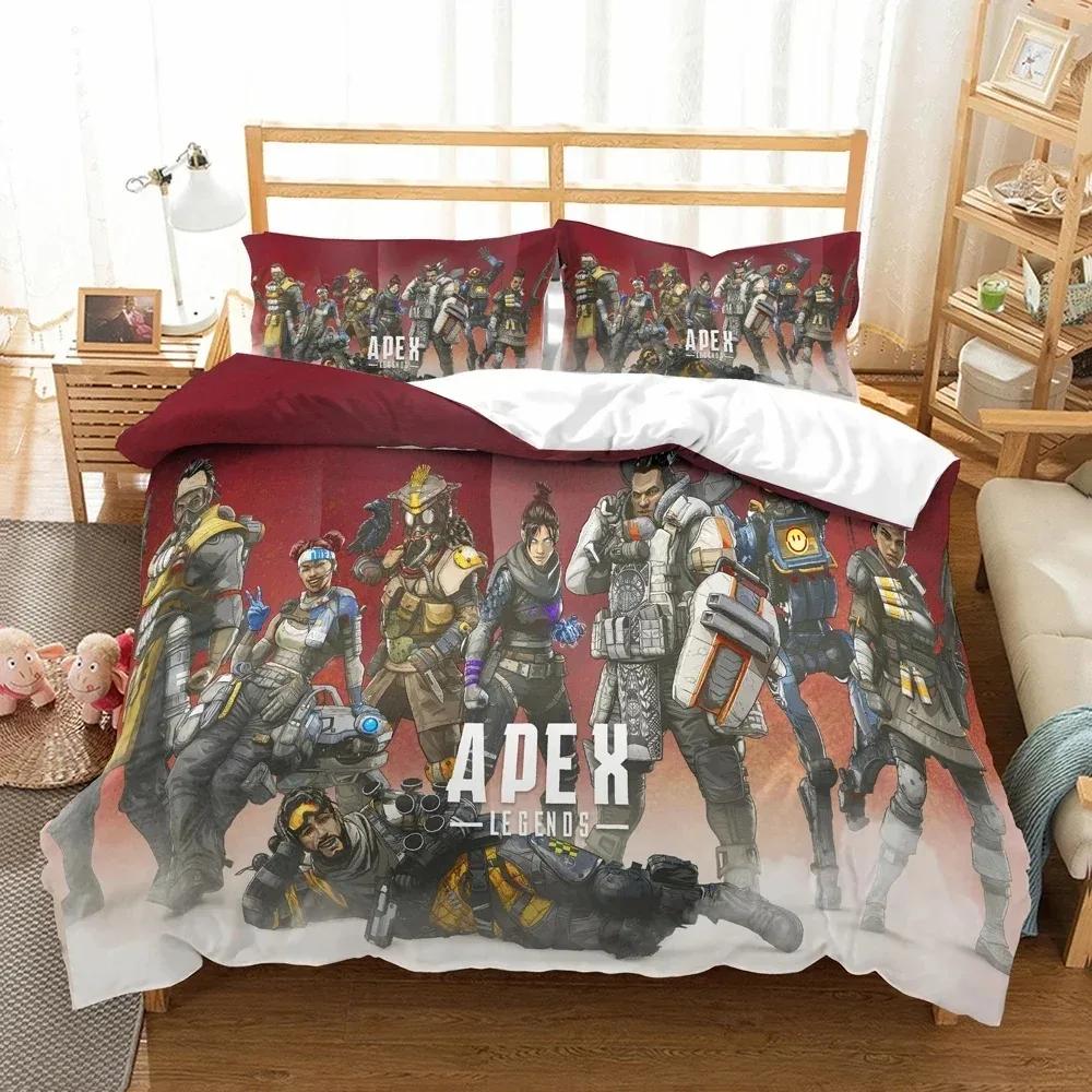 3D Printed Game APEX Legends Bedding Set 3D Printed Suitable for Bedroom Duvet Cover Set With Pillowcases Kids Home Textile
