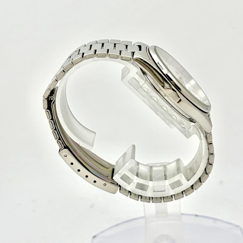 Used [New Battery] SEIKO SPIRIT Men's Watch Silver Day-Date 7N48-7A00 711873