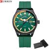 CURREN Fashion Men Watch Top Brand Luxury Waterproof Sport Mens Watches Silicone Automatic Date Military Wristwatch