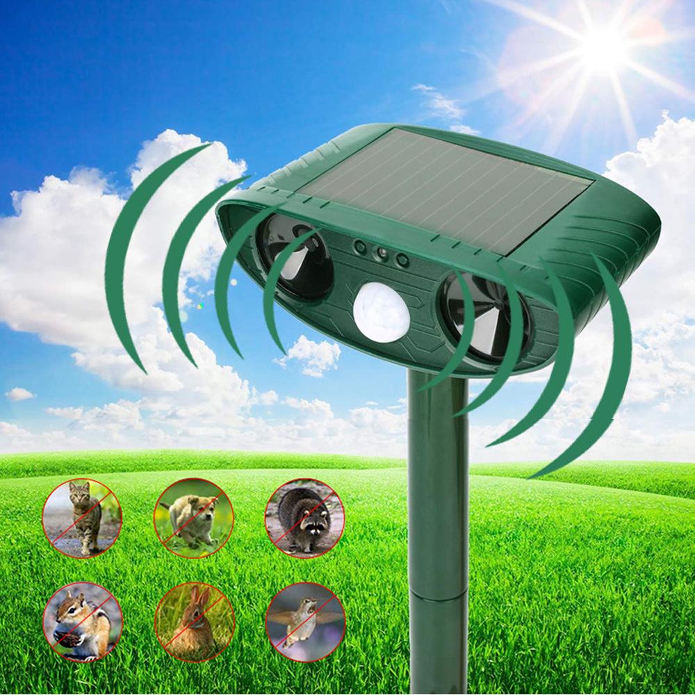 Solar-Powered Ultrasonic Animal Repeller: Deter Mice, Birds, Cats, and Dogs