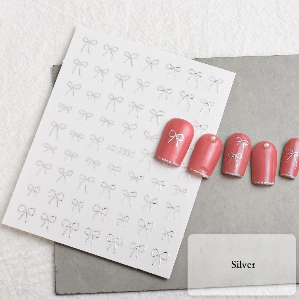 Waterproof Bow Nail Art Stickers Long Lasting Nail Art Sticker Nail Art Decoration  DIY Manicure