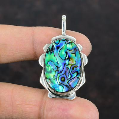 Подвеска из ракушки абалон, серебряная подвеска 925 пробы, достойная подвеска, новинка ручной работы, подвеска из ракушки абалон, драгоценный камень, ювелирные изделия, подарки на помолвку