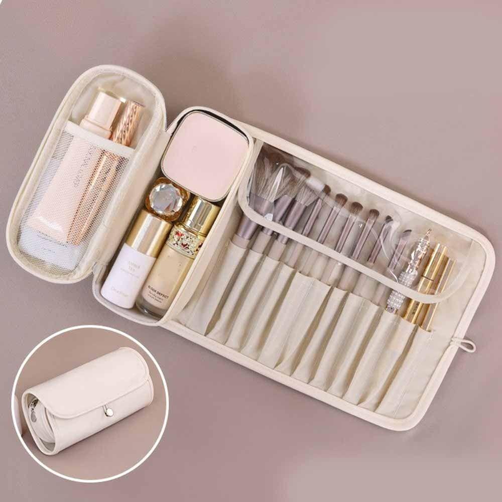 Dust-proof Makeup Brush Bag Large Capacity Roll Cosmetic Bag Cosmetic Storage Bag  Holiday Gift