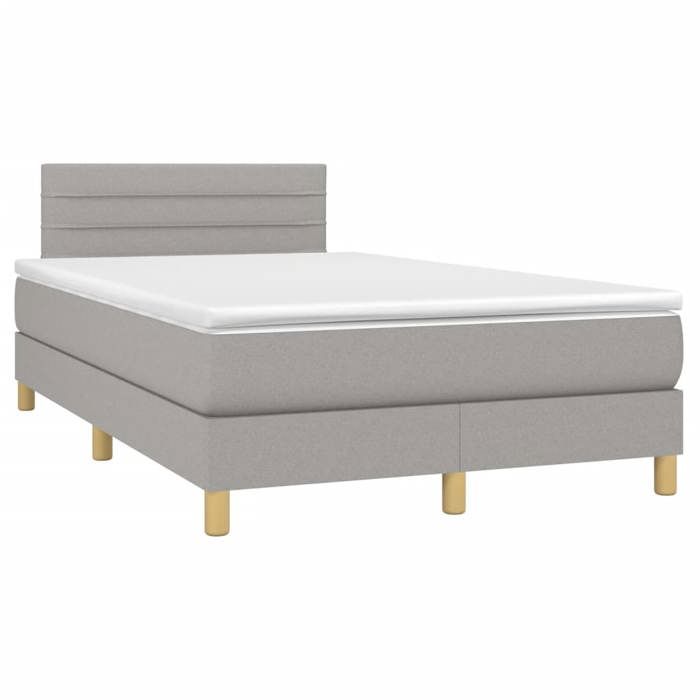 Maison Exclusive - Sommier à lattes de lit et matelas gris clair 120x190 cm tissu
