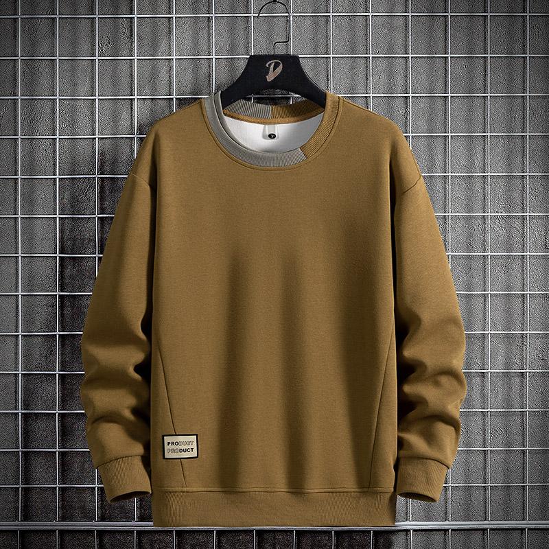 Мужские толстовки из хлопка, уличная одежда, большие размеры 6XL 7XL 8XL, большие размеры, с длинным рукавом, свободные свитера с круглым вырезом, осенняя мода, спортивная одежда