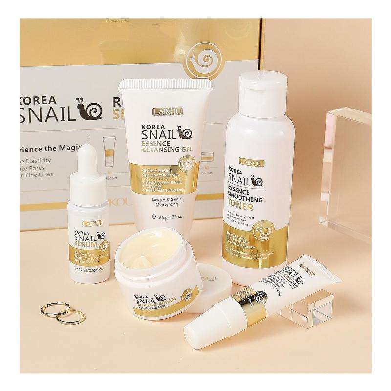 LAIKOU Набор из 5 средств по уходу за кожей лица Snail Skincare для осветления цвета лица