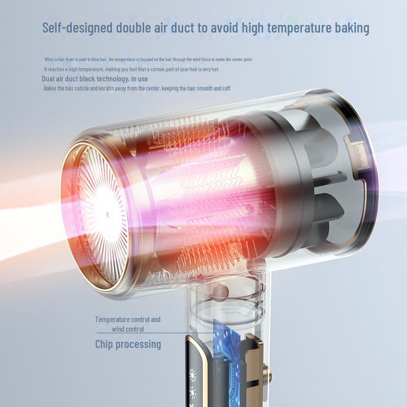 High-Speed Intelligent Hair Dryer with Noise Reduction for Home, Dorm, or Hotel Use