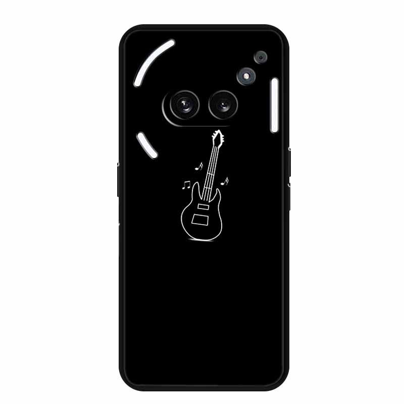 Чехол-бампер Nothing Phone 2A, светящийся в темноте, из мягкого черного ТПУ, с простым дизайном в виде линии