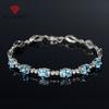 Европа и США Роскошный браслет из натурального синего кристалла 18-каратного золота с инкрустацией из циркония и цветными драгоценными камнями для девушки в подарок на день рождения