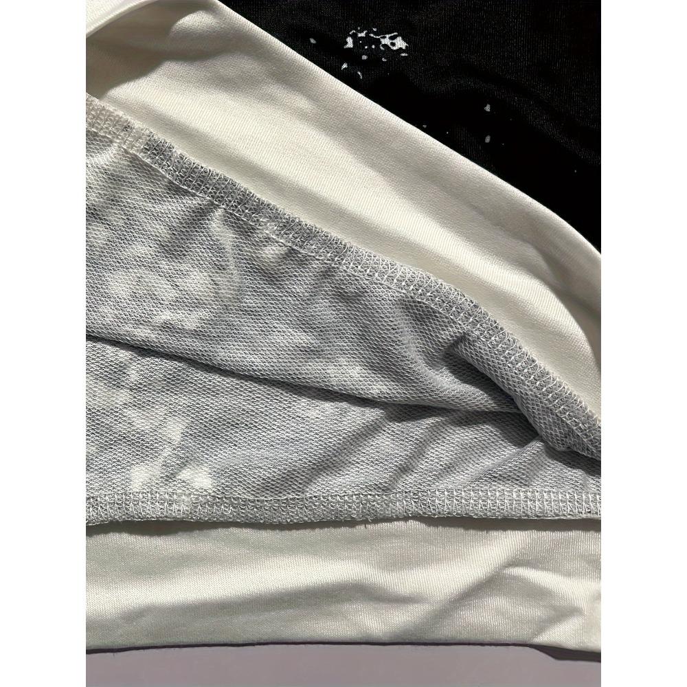 Модный черно-белый принт с буквами, универсальный, с длинными рукавами и капюшоном для мальчиков, детский топ с капюшоном, подходящий для повседневной одежды на открытом воздухе