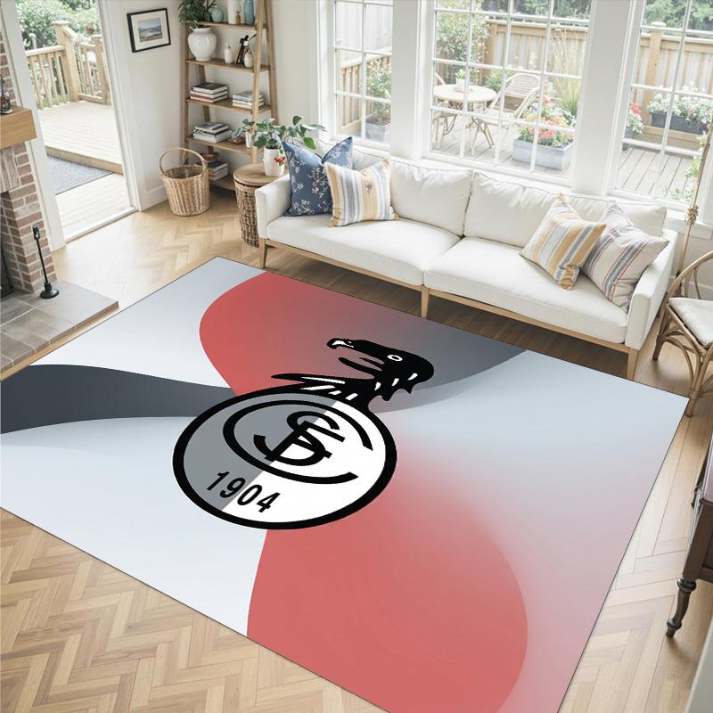 SC Freiburg FC Design Crystal Velvet Carpet Cozy Non?Slip Printed Rug For Bedroom Living Room Entrance
