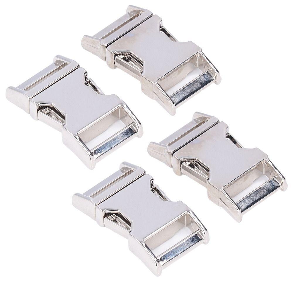4pcs Glossy Finish Metal Buckle Zinc Alloy Belt Buckle Quick Release Clip For DIY Craft