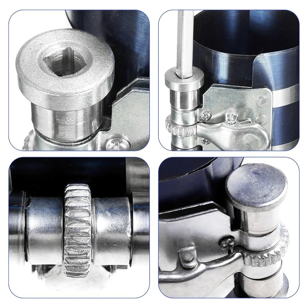 53-175 мм поршневое кольцо компрессор двигатель храповой хомут ленточный монтажник металлическое кольцо компрессор для автомобильного двигателя техническое обслуживание транспортного средства