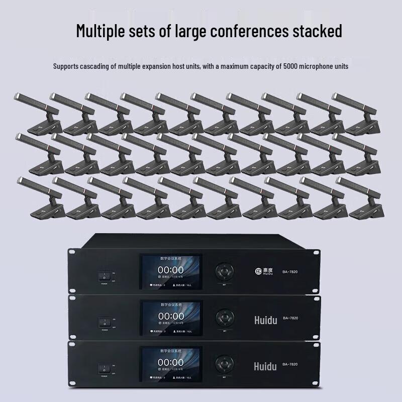 HuiDu BA-7820 Профессиональная проводная система конференц-микрофонов с автоотслеживанием (Китайская версия)