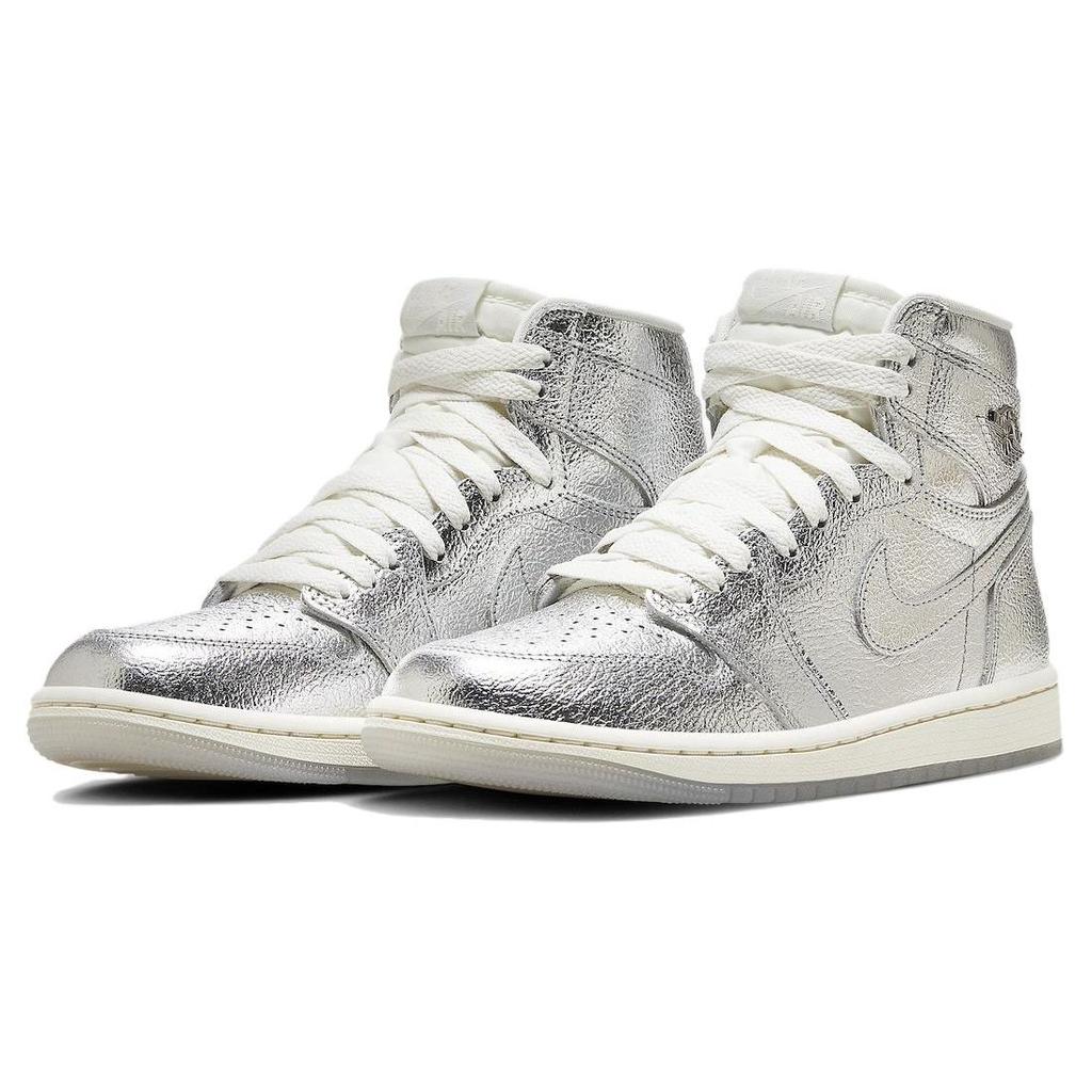 Air Jordan 1 Retro High OG Chrome женские кроссовки серебристый металлик-серебристый Photon-Dust FN7249-001