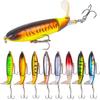 Whopper Popper Lures Kit Floating Surface 360° Rotating Tail Topwater Crankbaits Bass Fishing Lures Trout Artificial Spinnerbaits