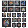 Animal Full 14CT 2 Strands DIY Counted Kits for Beginners Adults Home Decor Needlework Embroidery Kit 11.81x11.81in