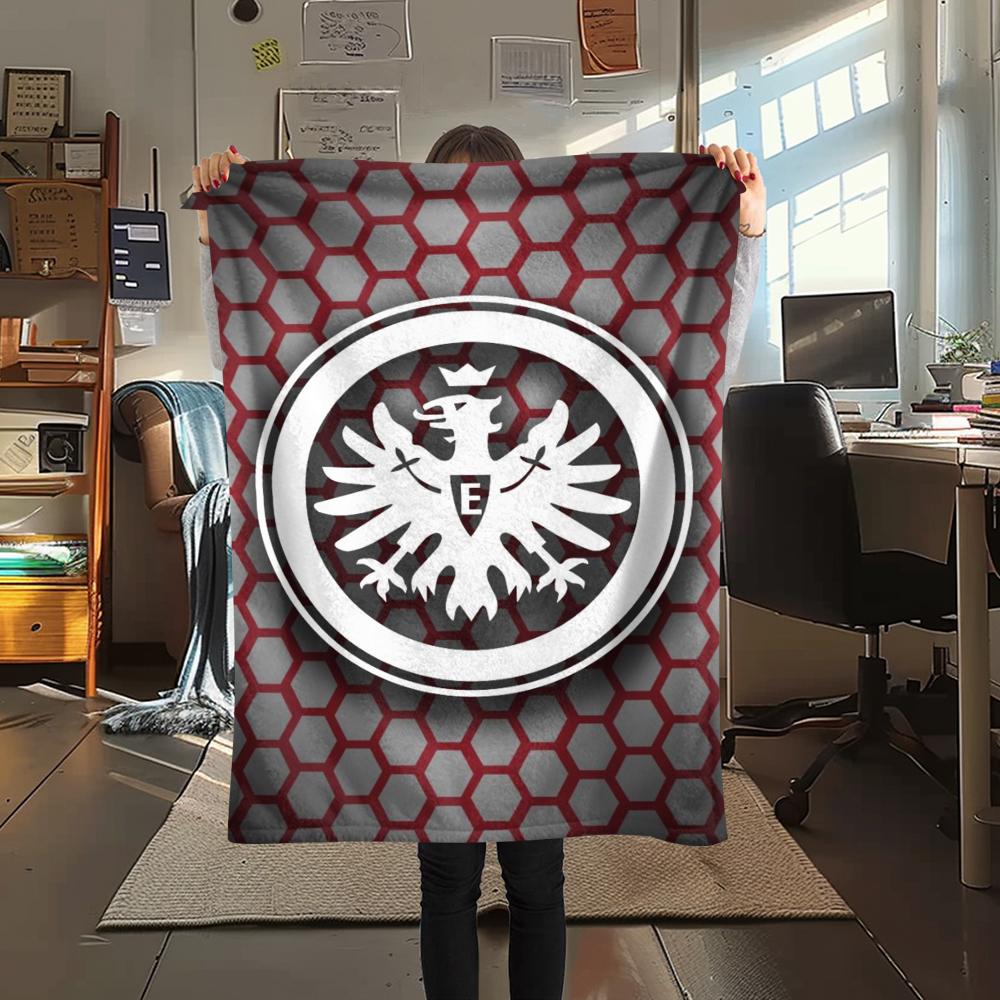1pc Eintracht Frankfurt Print Flannel Blanket, High quality Comfortable for All Seasons, Home Decor, Warmth and Comfort, Perfect for Christmas Gifts36