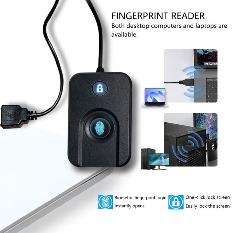 Biometric Fingerprints Scanners For PC Multiple User Login Win Hello Plugs And Play ABS Material USB Security Device