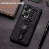 Honor 70 Series Leather Protective Cover: Cowhide Dragon Head Pattern, Half-Cover Design, High-End Quality