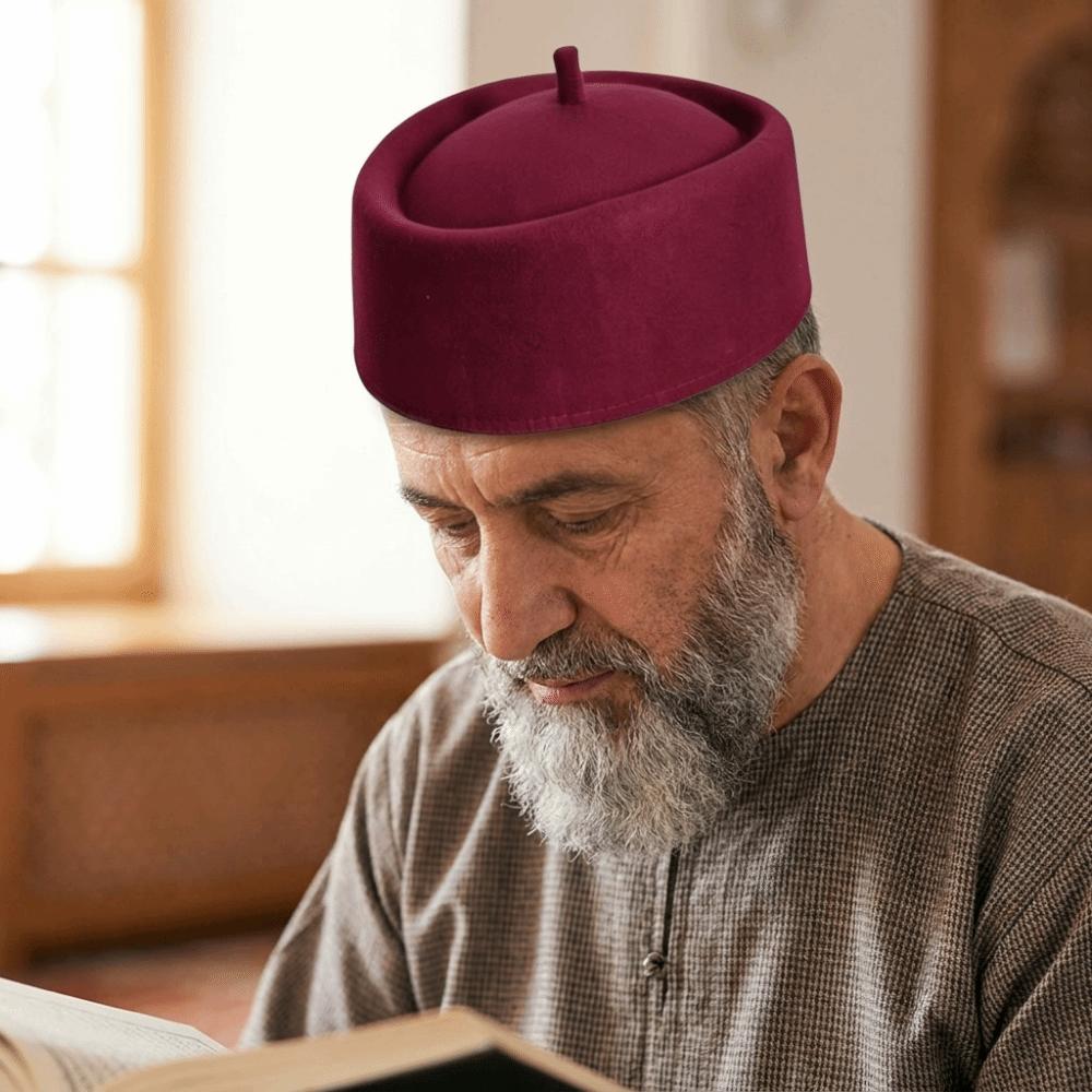 Fashion Eid Prayer Hats Traditional Beret Hat Soft Ethnic Prayer Caps  Cultural Festival