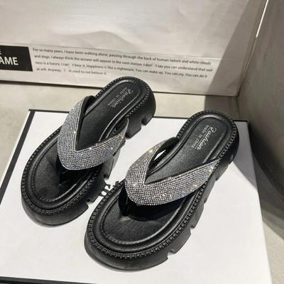 Весенние и осенние шлепанцы на толстой подошве, женские летние новые модные женские тапочки на платформе, дизайнерские сандалии, обувь для женщин